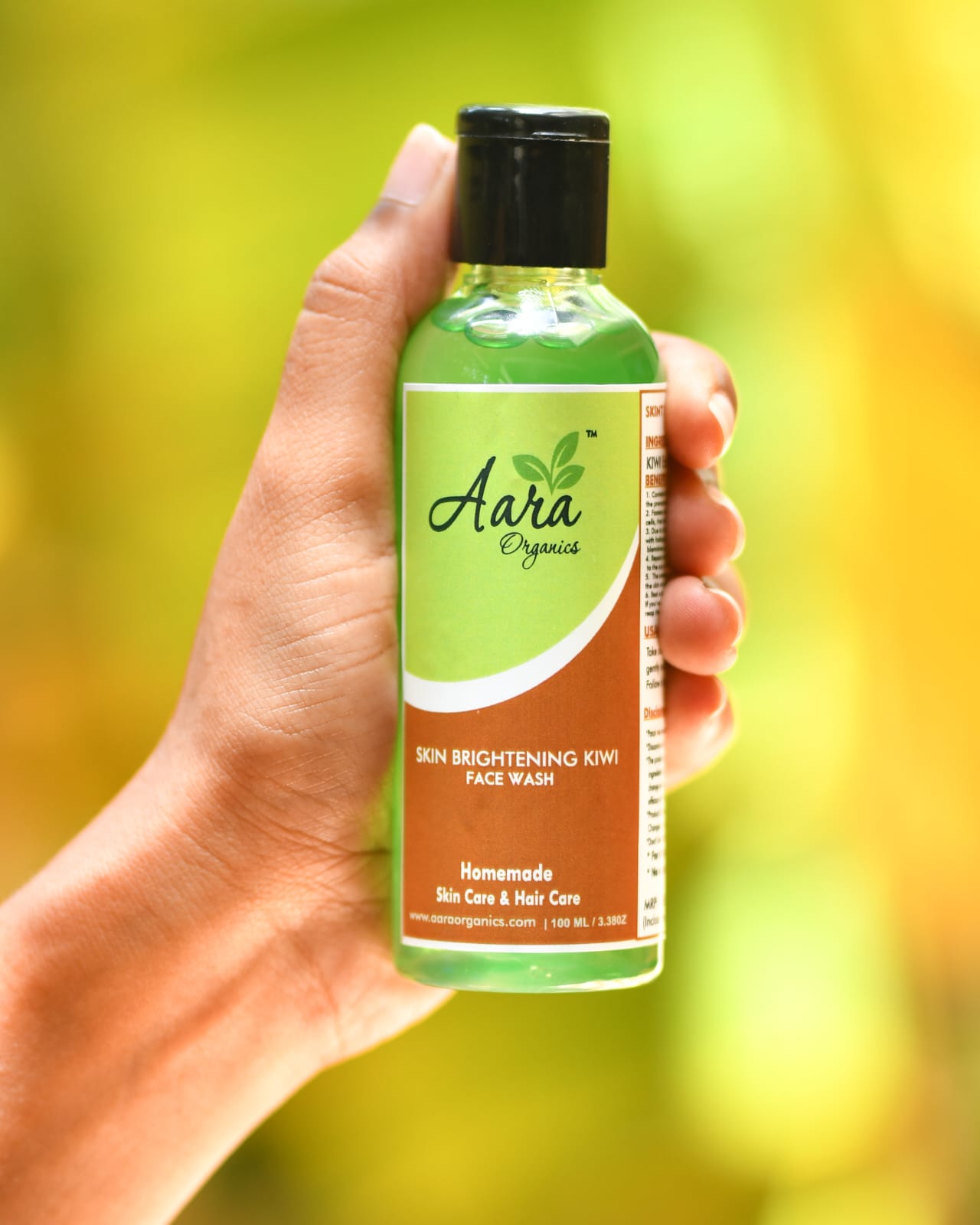 Skin Brightening Kiwi Facewash AARA ORGANICS